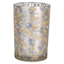 Tealight holder Grey Yellow Ø 12x18 cm