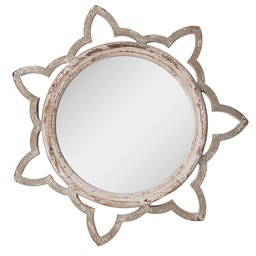 [52S265] Wall Mirror Beige 86x4x84 cm