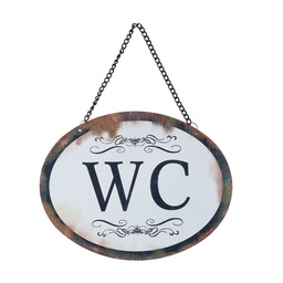 [6Y2400] Textschild Weiß 17x1x13 cm