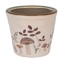Pot de fleurs d'intérieur Beige Marron Ø 12x11 cm