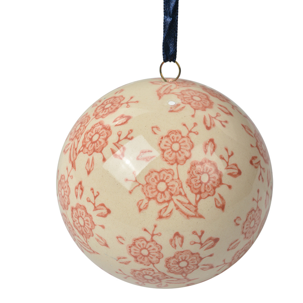 Boule de décoration Beige Rose Ø 8x8 cm