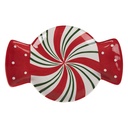 Piatto da cena Rosso Bianco 32x21x3 cm