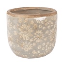 Vaso Porta Pianta Grigio Beige Ø 10x9 cm