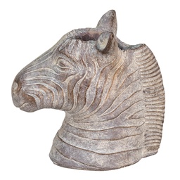 [6TE0387] Flower Pot Inside Horse Grey 16x10x15 cm