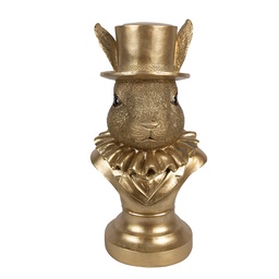 [6PR4141] Decoration Statue Rabbit Golden Colour 19x16x35 cm