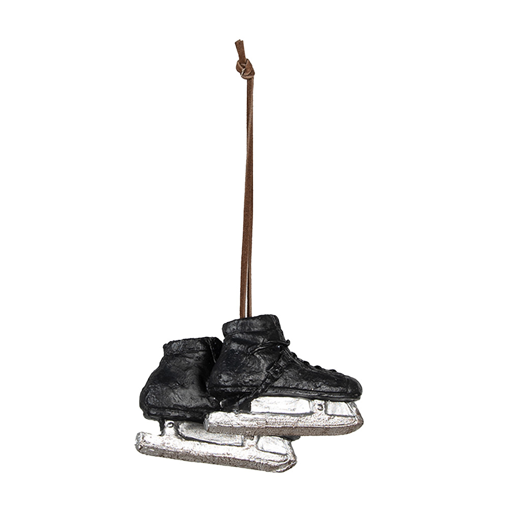 Hänger Schlittschuhe Schwarz, Silberfarbig 10x4x6 cm