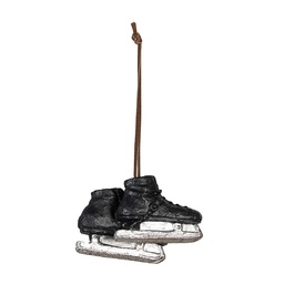 [6PR3916] Pendente pattino Nero, Argento 10x4x6 cm