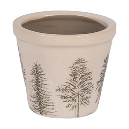 [6CENPT0001XS] Flower Pot Inside Beige Green Ø 8x7 cm
