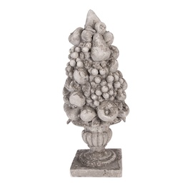[6PR6117] Deko Obstschale Grau 19x18x44 cm