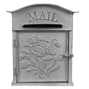 Boîte aux lettres murale Gris, Blanc 26x10x31 cm