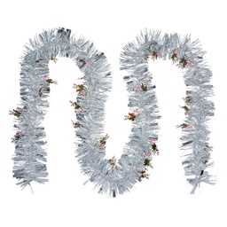 [65548] Decoration garland Christmas Silver colored 200 cm