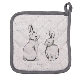 [BNS45] Topflappen Beige Grau 20x20 cm