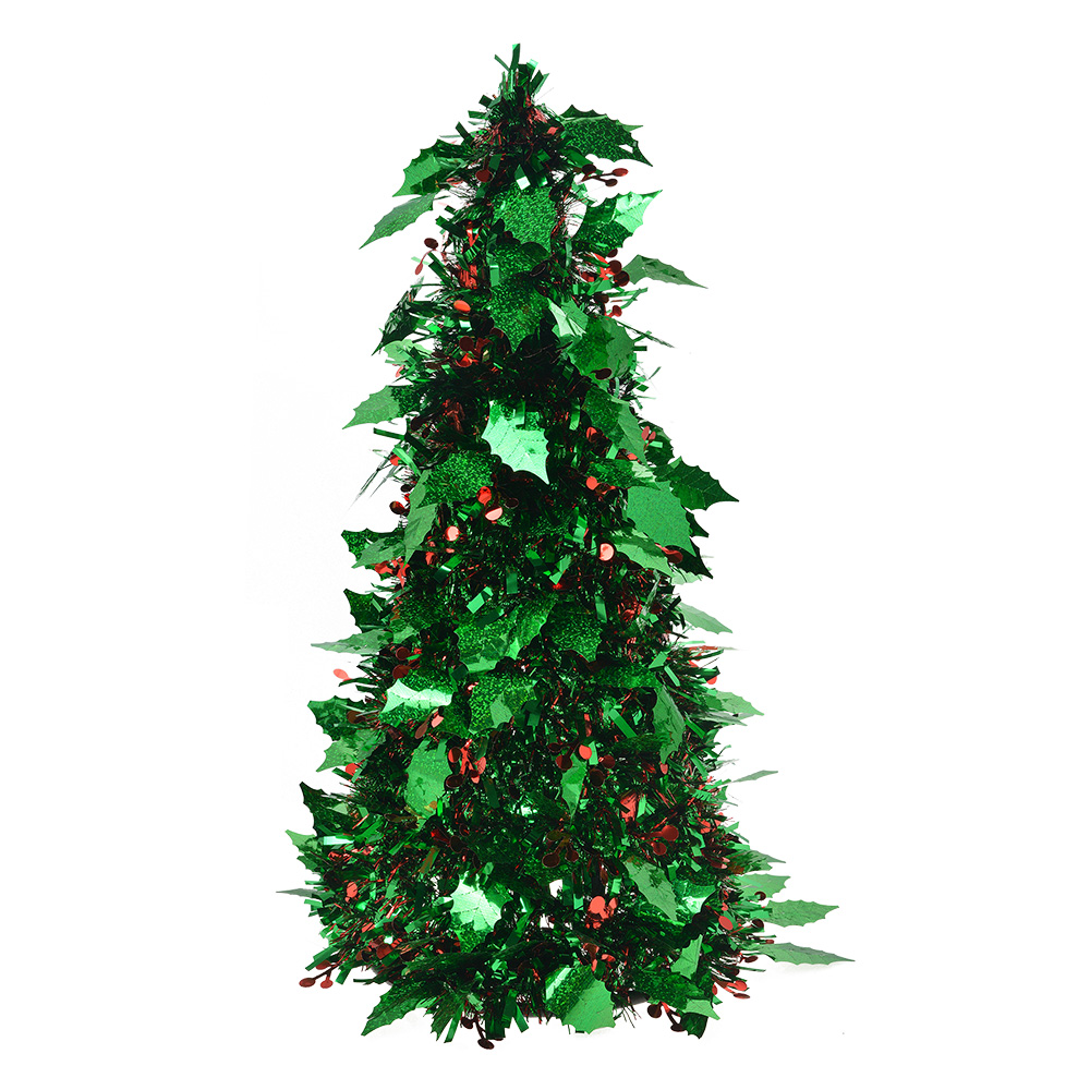 Dekoration Weihnachtsbaum Grün Rot Ø 21x50 cm