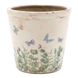 [6CE2442S] Decoratie bloempot Ø 12x11 cm