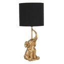 Lampe de table l'éléphant Or, Noir Ø 20x46 cm E27/max 1x60W