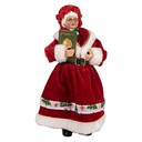 Weihnachtsdeko Weihnachtsfrau Rot Grün 14x10x28 cm