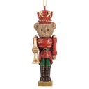 Decorative Hanger Bear Brown Red 4x4x11 cm
