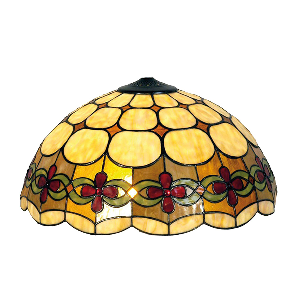 Abat-jour Tiffany Beige, Rouge Ø 40x23 cm
