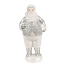 Decoration Santa Claus Silver coloiured 8x6x16 cm