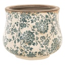 Vaso Porta Pianta Beige, Verde Ø 21x17 cm