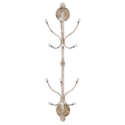 [63792] Porte-manteau mural Blanc 28x22x100 cm
