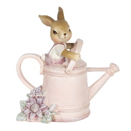 [6PR3304] Deko Kaninchen Rosa 10x6x11 cm
