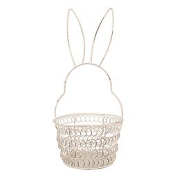 [6Y5581S] Panier Lapin Blanc Ø 12x27 cm