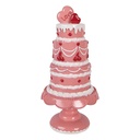 Décoration gâteau Rose Blanc Ø 16x33 cm