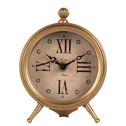 [6KL0837] Orologio da Tavolo Color oro Beige 11x5x15 cm / 1xAA