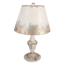 [5LMC0050] Lampe de table Beige Gris Ø 36x55 cm E27/max 1x60W