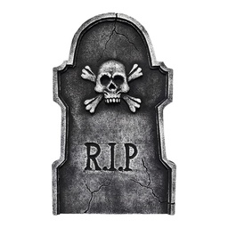 [66944] Deko Grabstein Halloween Grau 35x3x55 cm