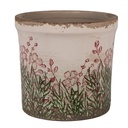 Pot de fleurs d'intérieur Beige Vert Ø 13x12 cm