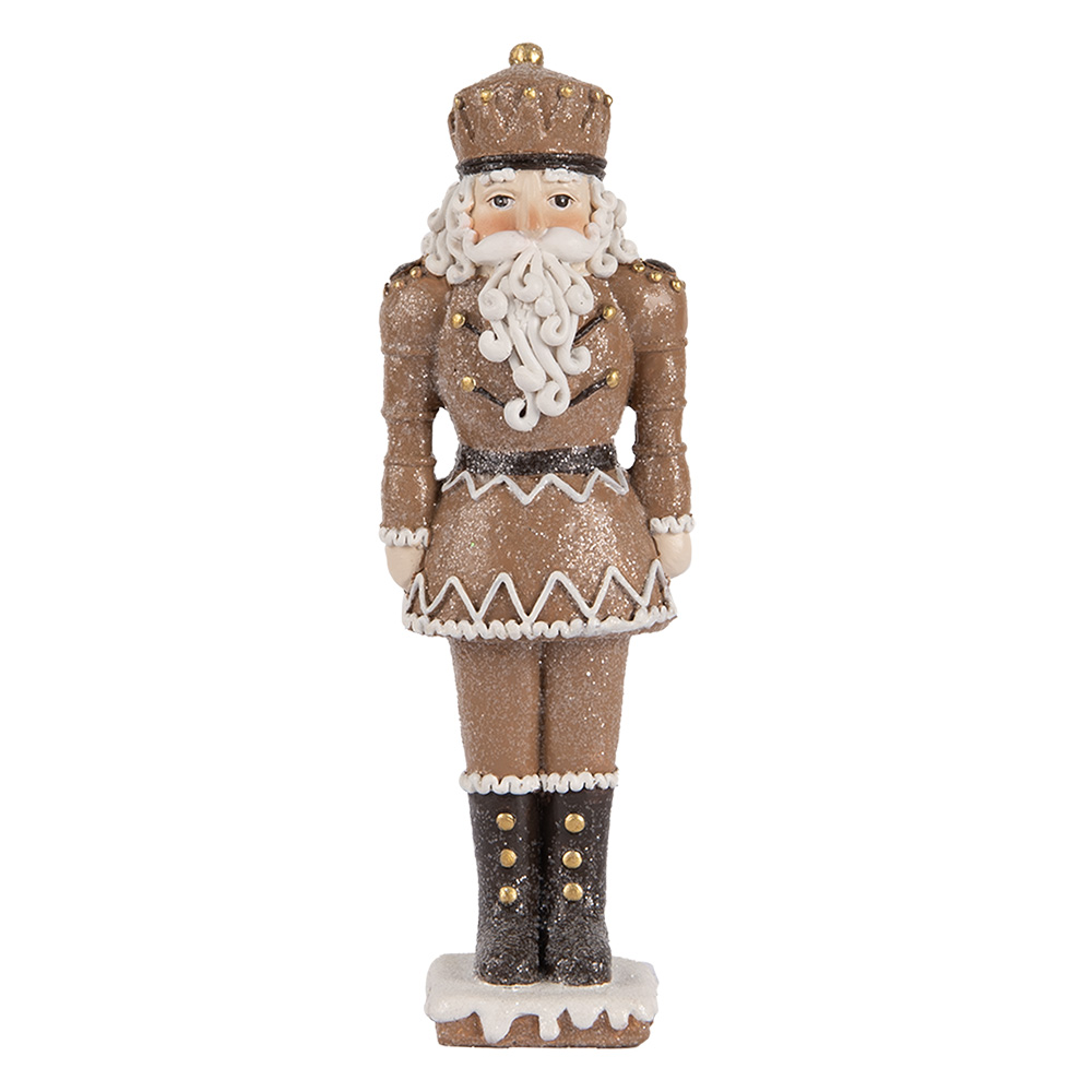 Christmas Decoration Nutcracker Brown White 6x5x18 cm