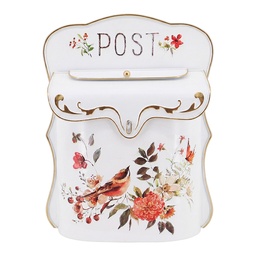 [6Y6040] Letterbox Wall White 28x10x37 cm