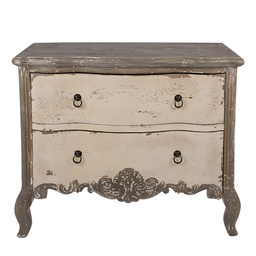 [5H0714] Kommode Grau Beige 95x40x82 cm