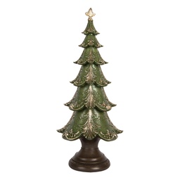 [6PR5403] Christmas Decoration Christmas Tree Green Brown Ø 18x41 cm