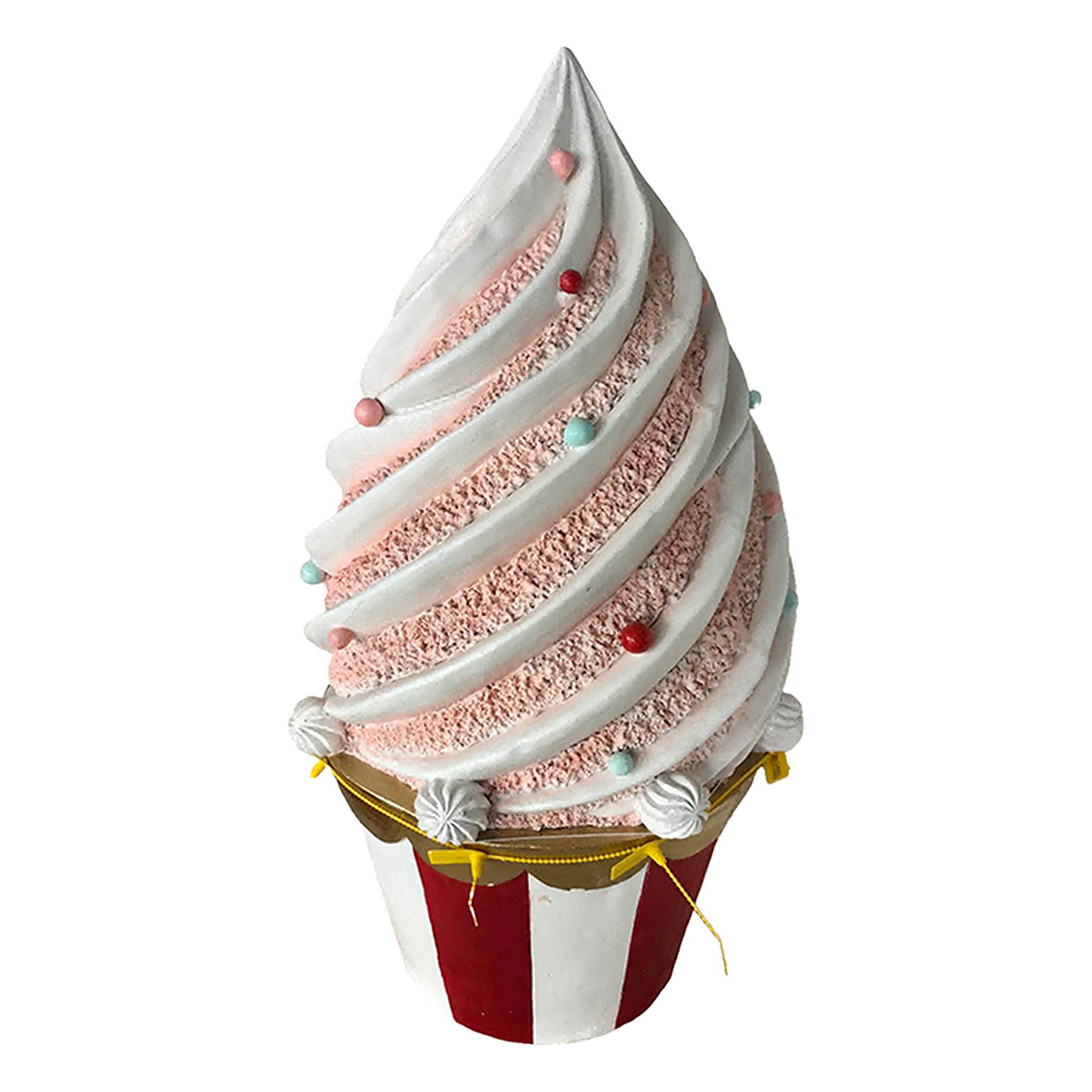 Decoration Cupcake White Red Ø 41x75 cm