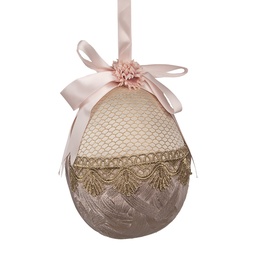 [65916] Pendentif décoratif uf Beige Rose Ø 14x18 cm