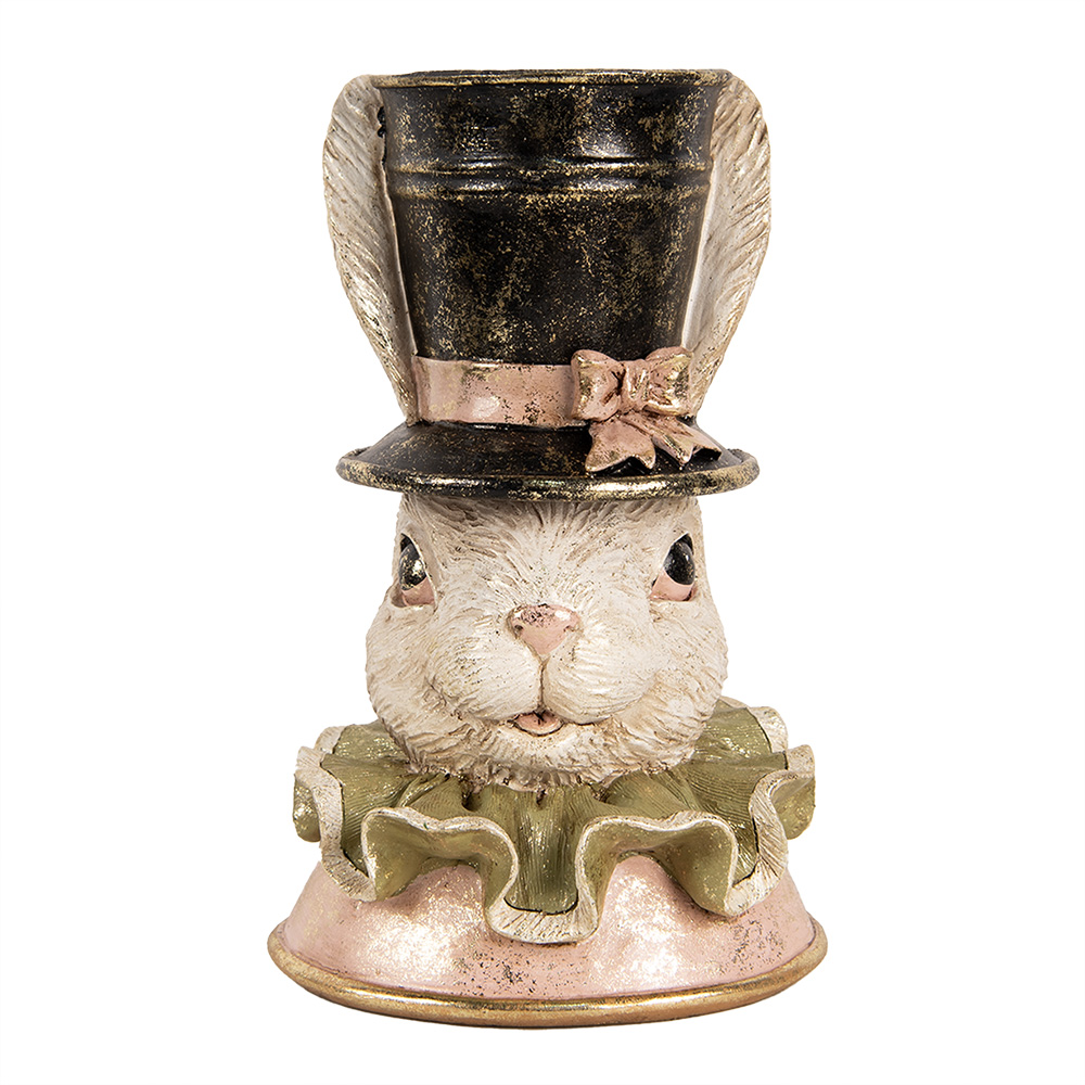 Image de décoration Lapin Beige Or 18x15x29 cm