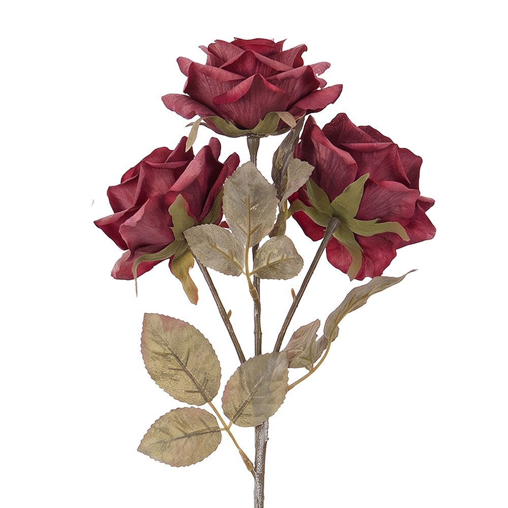 Decorazione ramo con fiori Rosso 64 cm