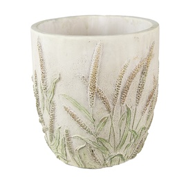[6TE0463L] Flower Pot Inside Beige Green Ø 20x20 cm