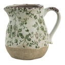 Decorative Pitcher Green, White 16x13x15 cm