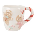 Mug Blanc Marron 14x9x10 cm / 350 ml