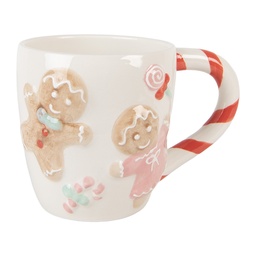 [6CEMU0198] Tazza Bianco Marrone 14x9x10 cm / 350 ml