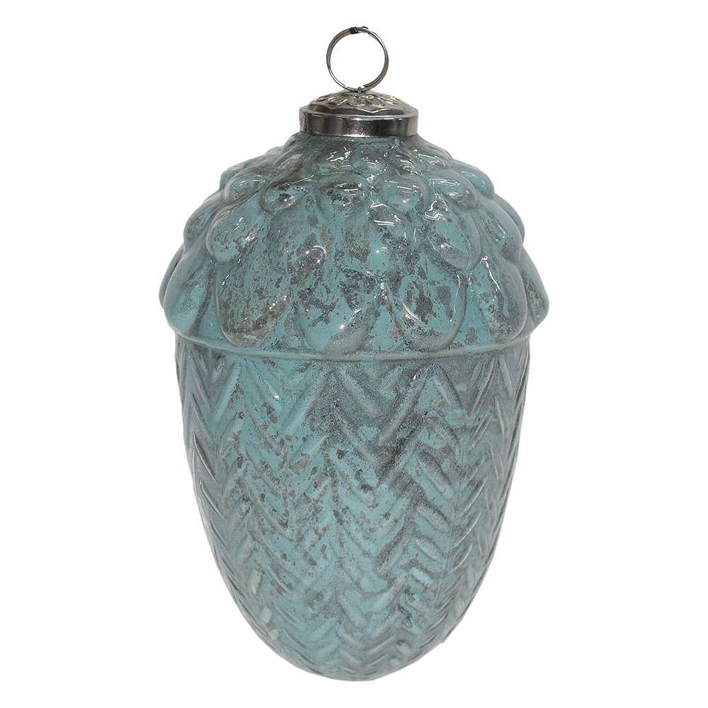 Palla di natale Ghianda Verde Ø 10x16 cm