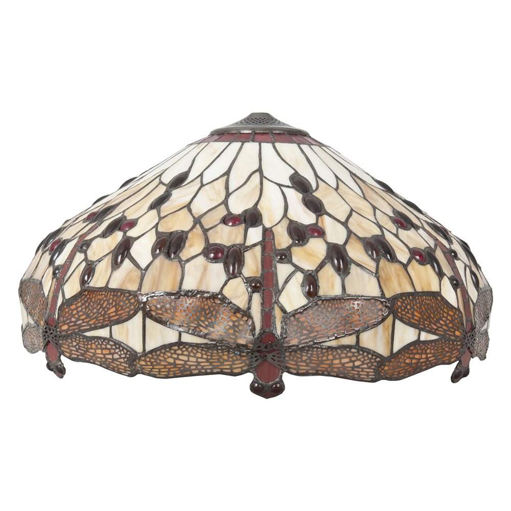 Lampenschirm Tiffany Braun, Beige Ø 49x28 cm