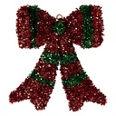 Decorazione pendente Fiocco Rosso Verde 35x4x42 cm