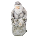 Christmas Decoration Statue Santa Claus Grey, White 10x7x13 cm