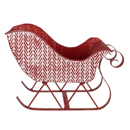 [6Y4708] Décoration de Noël traîneau Rouge 32x15x24 cm