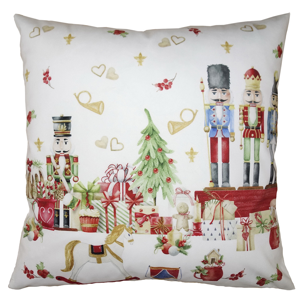 Housse de coussin Rouge, Blanc 45x45 cm